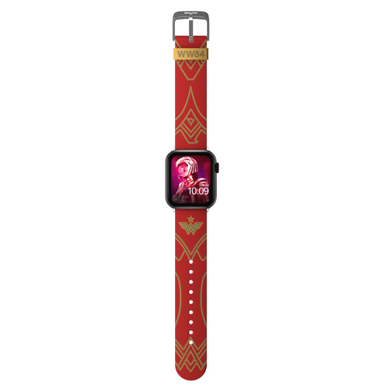 DC Comics - Armband für Apple Watch 38/40/41/42/44/45/49 mm (Wonder Woman 1984: Crimson Armor)