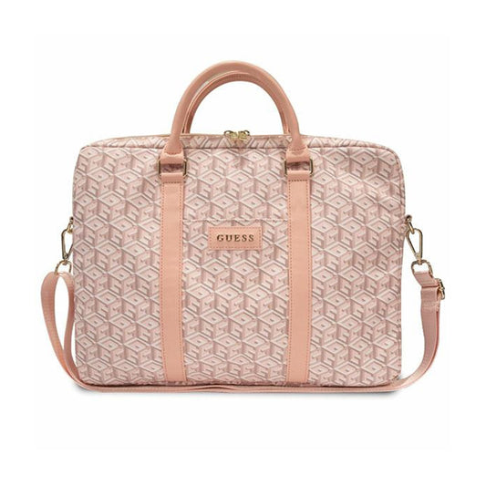 Guess GCube Stripes Computer Bag - 16" Notebook bag (Pink)