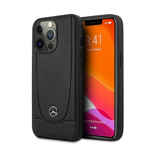 Mercedes Leather Urban Line - Hülle für iPhone 15 Pro (schwarz)