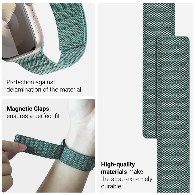 Crong Melange - Magnetic strap for Apple Watch 38/40/41 mm (turquoise melange)