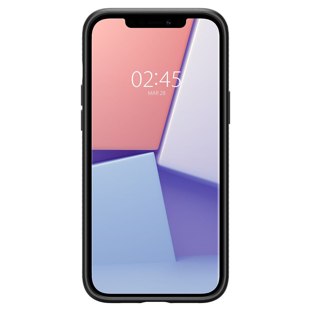 Spigen Liquid Air - hoesje voor iPhone 12 Pro / iPhone 12 (zwart)