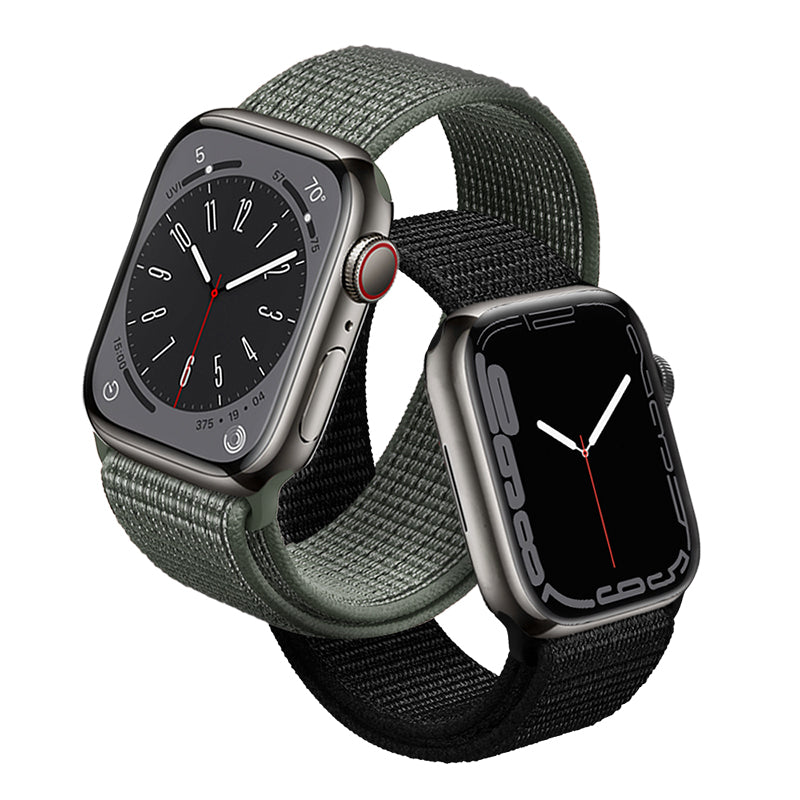 Crong Nylonschlaufe für Apple Watch 42/44/45/49 mm (Militärgrün)