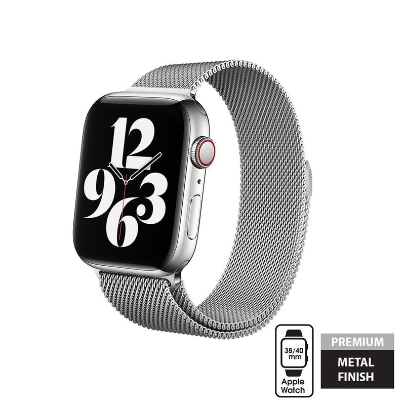 Crong Milano Steel for Apple Watch 38/40/41mm (Siver)