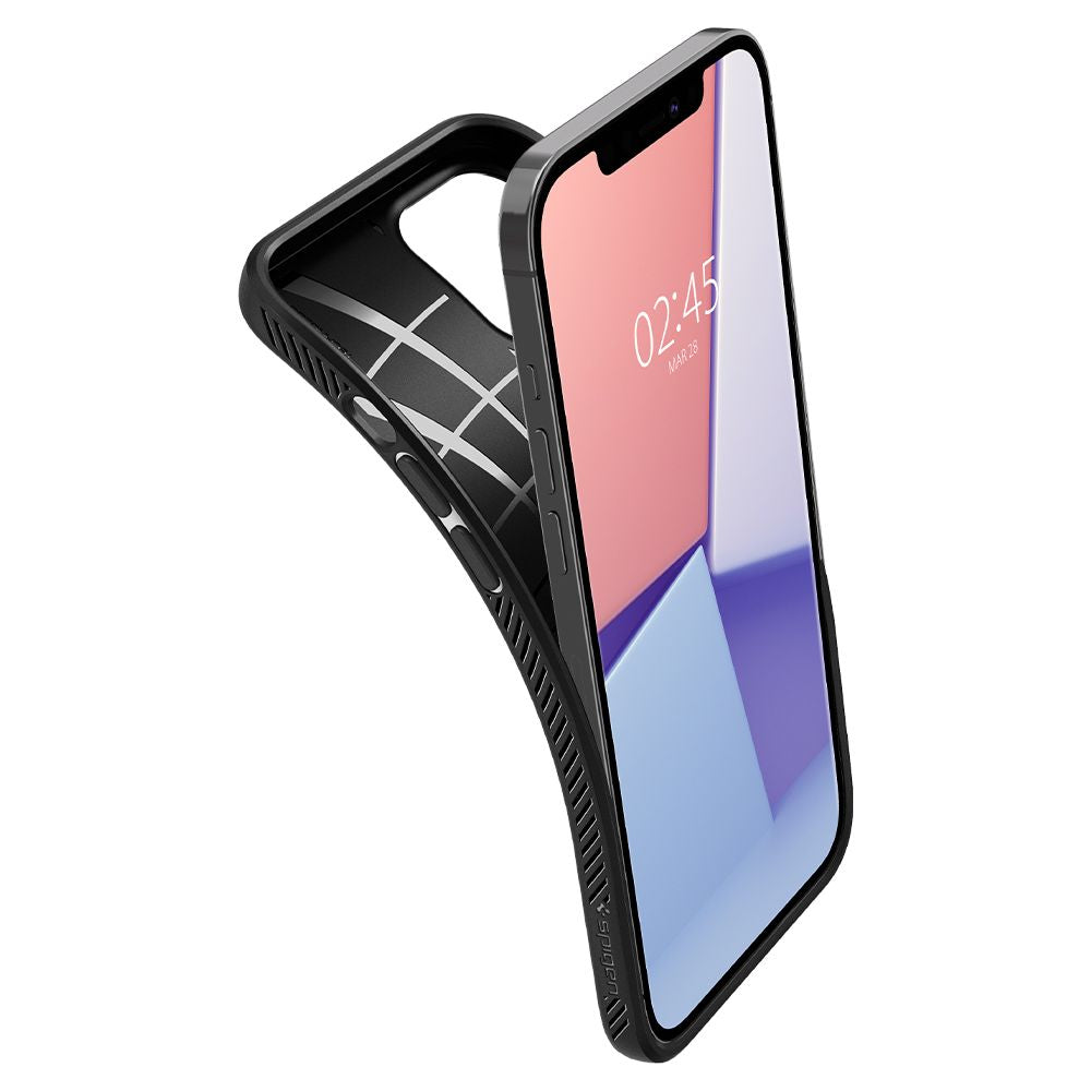 Spigen Liquid Air - hoesje voor iPhone 12 Pro / iPhone 12 (zwart)