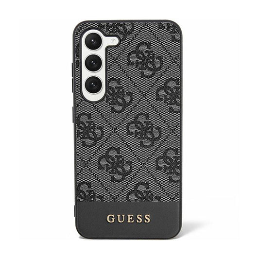 Guess 4G Bottom Stripe Metal Logo Collection - Samsung Galaxy S24 Hülle (schwarz)