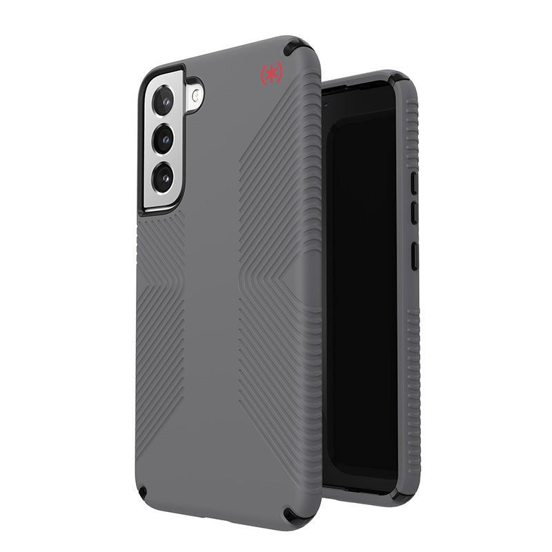 Speck Presidio2 Grip - Case for Samsung Galaxy S22+ with MICROBAN (Graphite Grey/Black