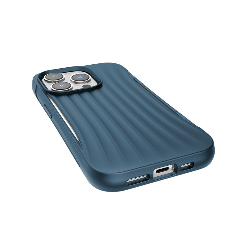 X-Doria Raptic Clutch - Biologisch afbreekbaar hoesje voor iPhone 14 Pro (valtest 3m) (blauw)