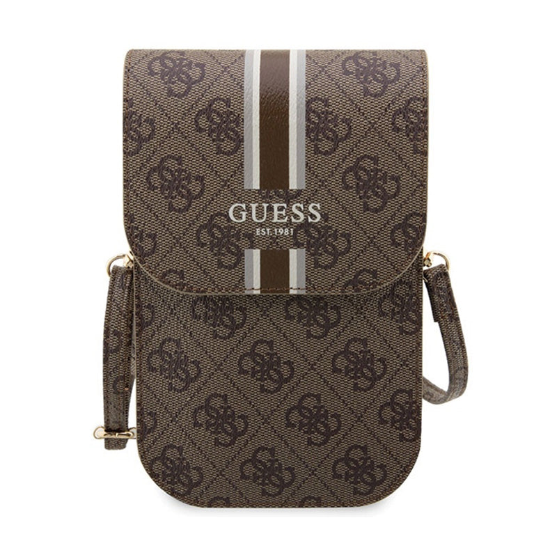 Guess 4G Stripes - Crossbody telefoontasje (bruin)