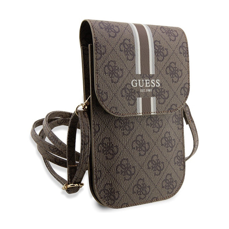 Guess 4G Stripes - Crossbody telefoontasje (bruin)