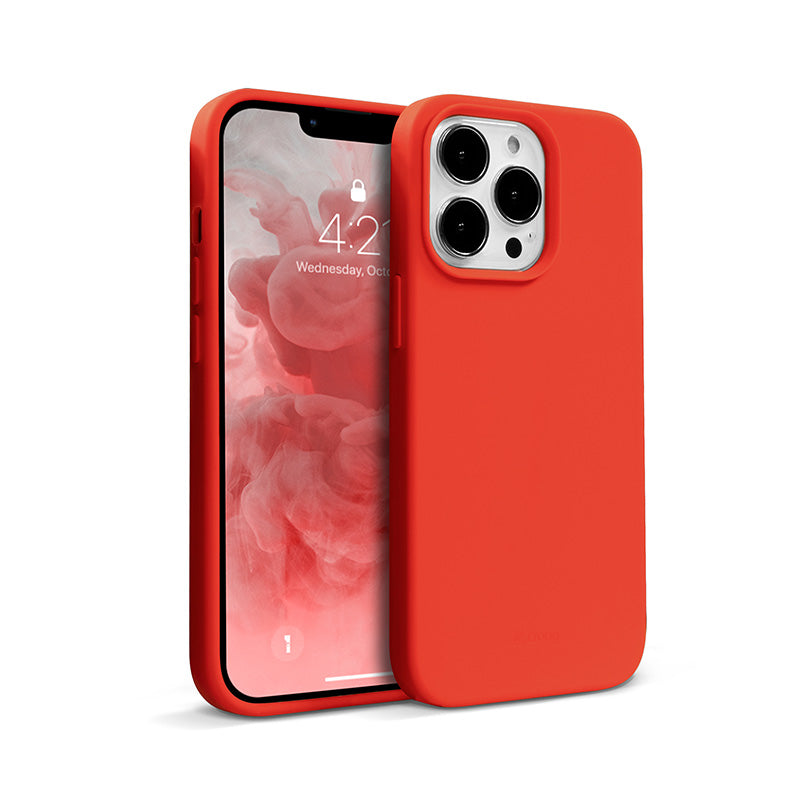 Crong Color Cover Liquid Silicone Case for iPhone 13 Pro Max (Red)