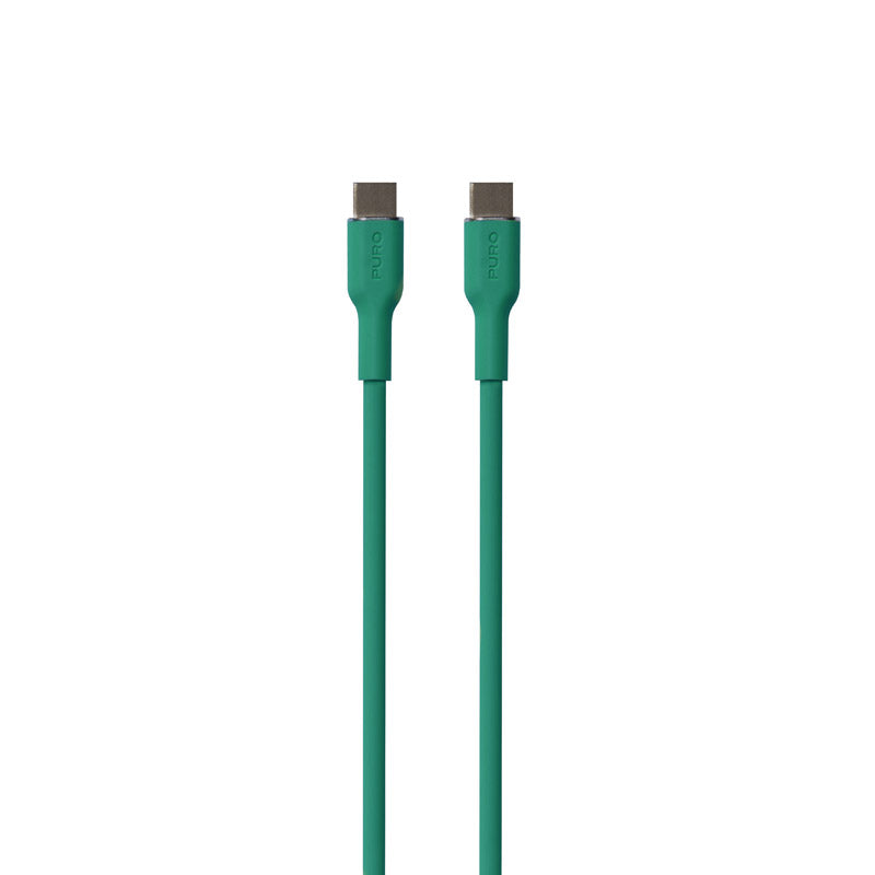 PURO ICON Zachte Kabel - Kabel USB-C naar USB-C 1,5 m (Jade)