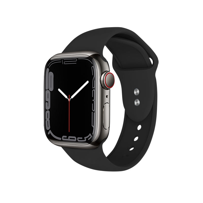 Crong vloeistofband voor Apple Watch 42/44/45/49 mm (zwart)