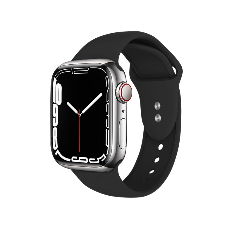 Crong vloeistofband voor Apple Watch 42/44/45/49 mm (zwart)