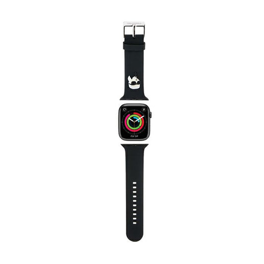 Karl Lagerfeld 3D Rubber Karl Head NFT - Band voor Apple Watch 42/44/45/49 mm (zwart)