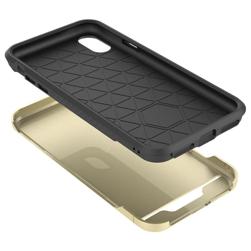 Zizo Star Diamond Hybrid Cover für iPhone X (Gold/Schwarz)