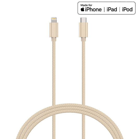 Kanex Premium DuraBraid USB-C to Lightning Cable (Gold)