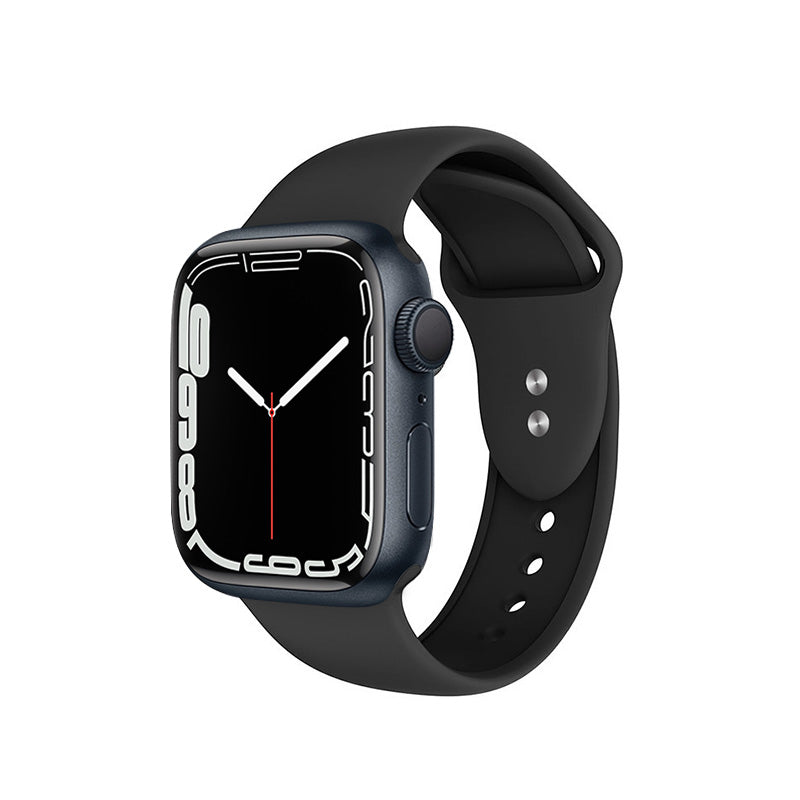 Crong vloeistofband voor Apple Watch 42/44/45/49 mm (zwart)