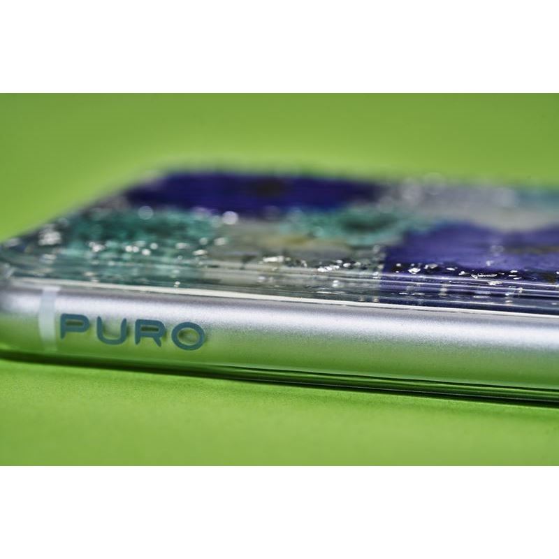 PURO Glam Hippie Chic Cover - Case for iPhone XR (real green flower petals)