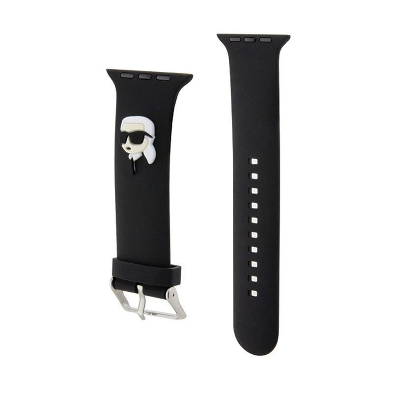 Karl Lagerfeld 3D Rubber Karl Head NFT - Band voor Apple Watch 42/44/45/49 mm (zwart)