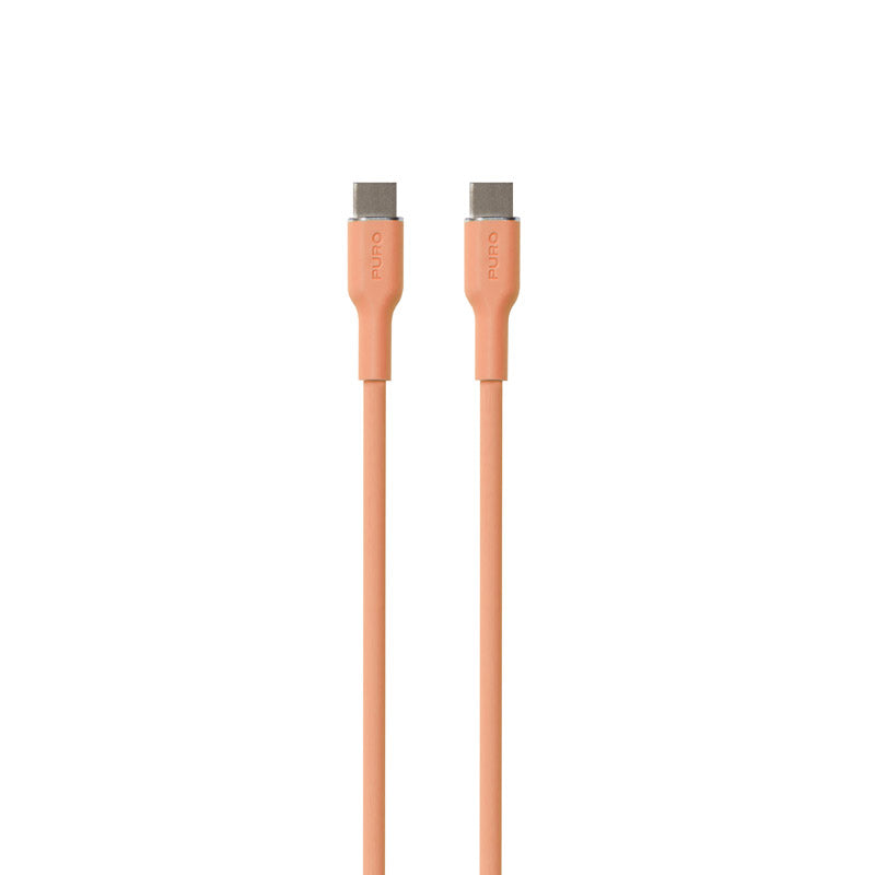 PURO ICON Soft Cable - Kabel USB-C auf USB-C 1,5 m (Aprikose)