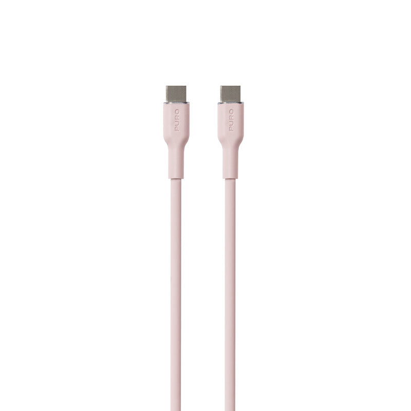 PURO ICON Soft Cable - Kabel USB-C auf USB-C 1,5 m (Dusty Pink)