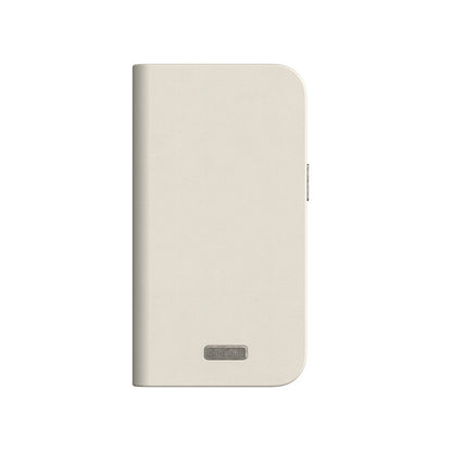 Moshi Overture MagSafe – 3-in-1-Lederhülle mit Klappdeckel für iPhone 15 (Eggnog White)