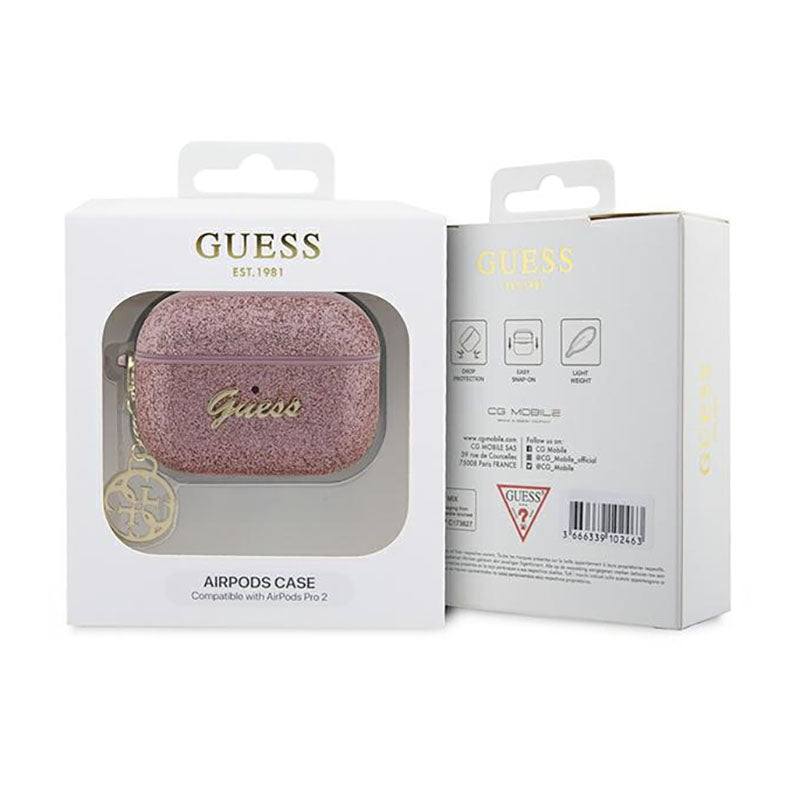 Guess 4G Glitter Flake - Hülle für Apple AirPods Pro 2 (Rosa)