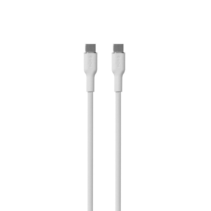 PURO ICON Soft Cable - Kabel USB-C auf USB-C 1,5 m (Weiß)