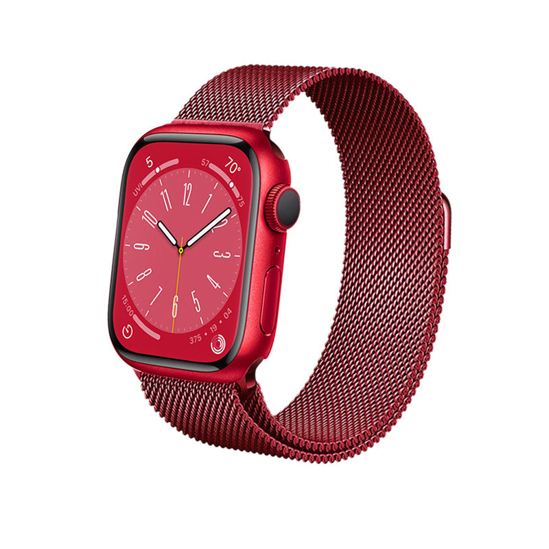 Crong Milano staal voor Apple Watch 38/40/41 mm (karmozijnrood)