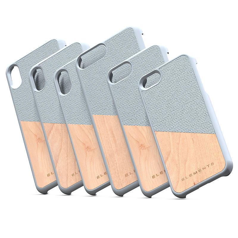 Nordic Elements Original Hel - Case for iPhone Xs Max with real maple wood (Light Grey)