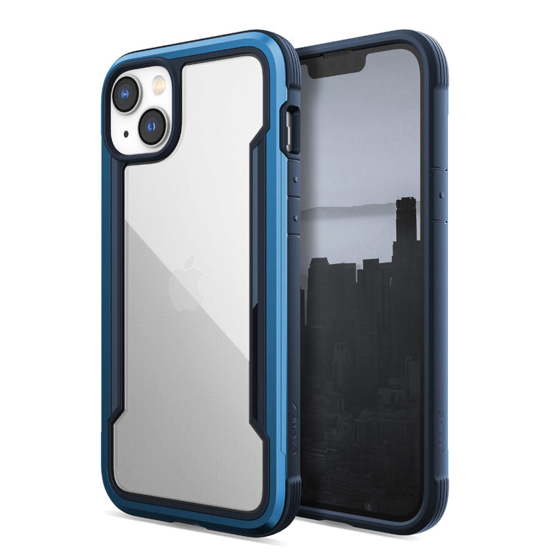 X-Doria Raptic Shield - aluminium hoesje voor iPhone 14 Plus (valtest 3m) (marineblauw)