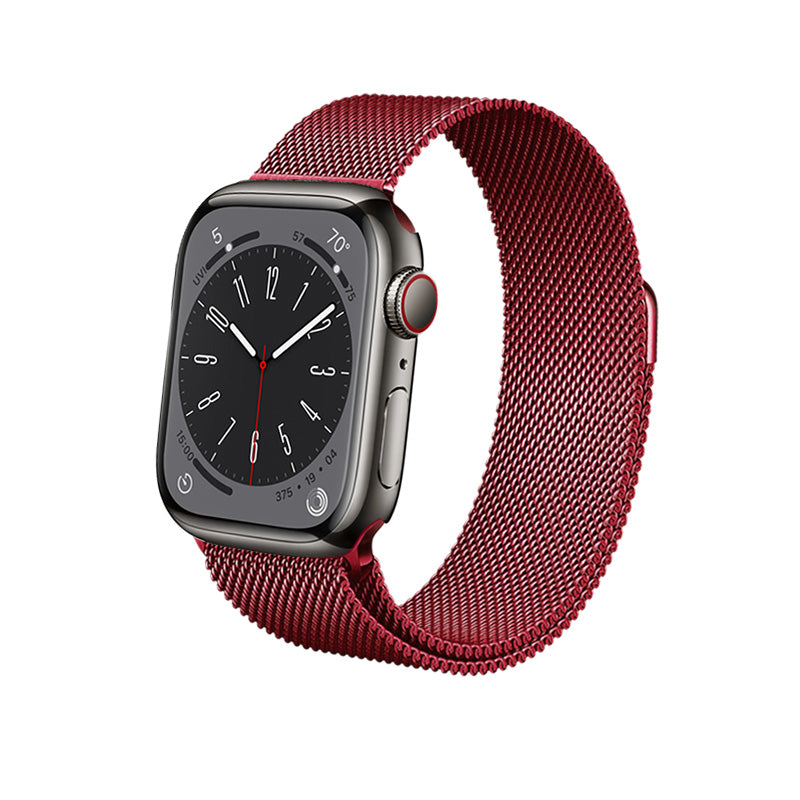 Crong Milano staal voor Apple Watch 38/40/41 mm (karmozijnrood)