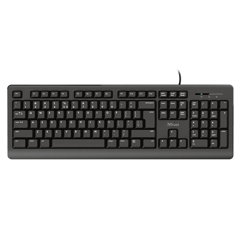 Trust Primo 4-in-1 – Set aus Tastatur, kabelloser Maus, Headset und Mauspad