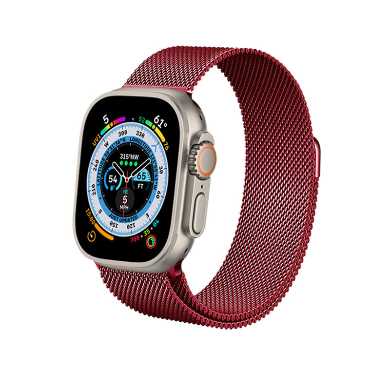 Crong Milano staal voor Apple Watch 38/40/41 mm (karmozijnrood)