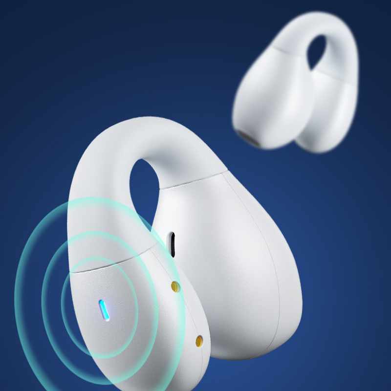 WEKOME VA12 Clip-On - Wireless Bluetooth V5.2 TWS headphones with charging case (White)