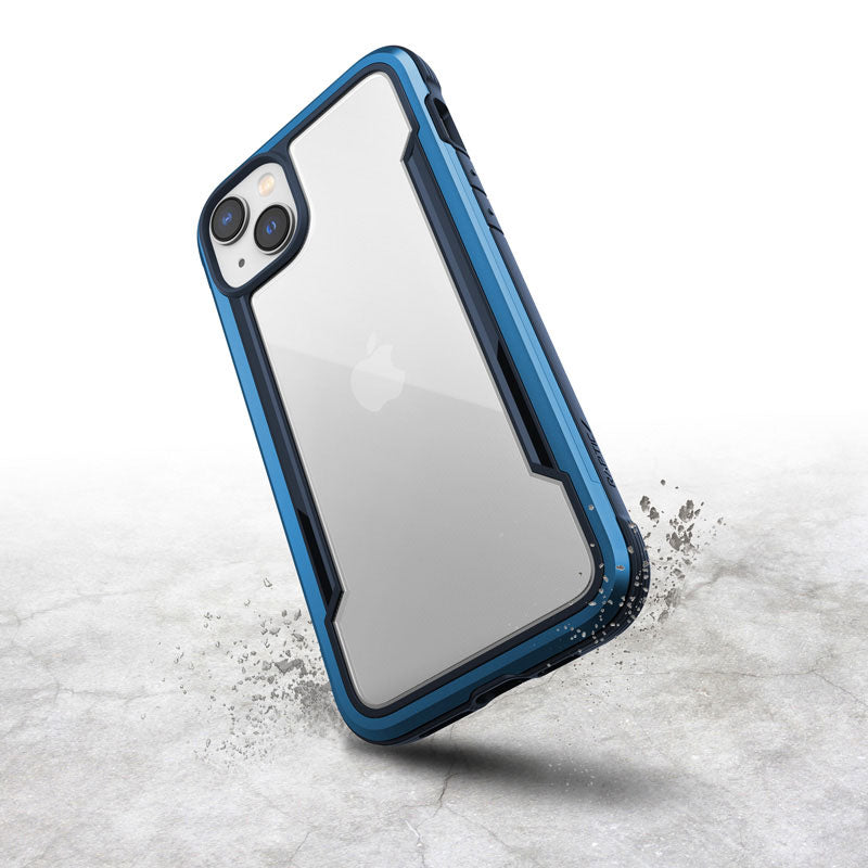 X-Doria Raptic Shield - aluminium hoesje voor iPhone 14 Plus (valtest 3m) (marineblauw)