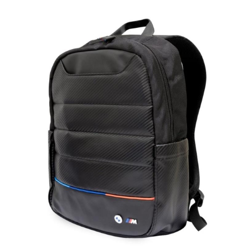 BMW Carbon&amp;Nylon Tricolor - Notebook-Rucksack 16" (Schwarz)