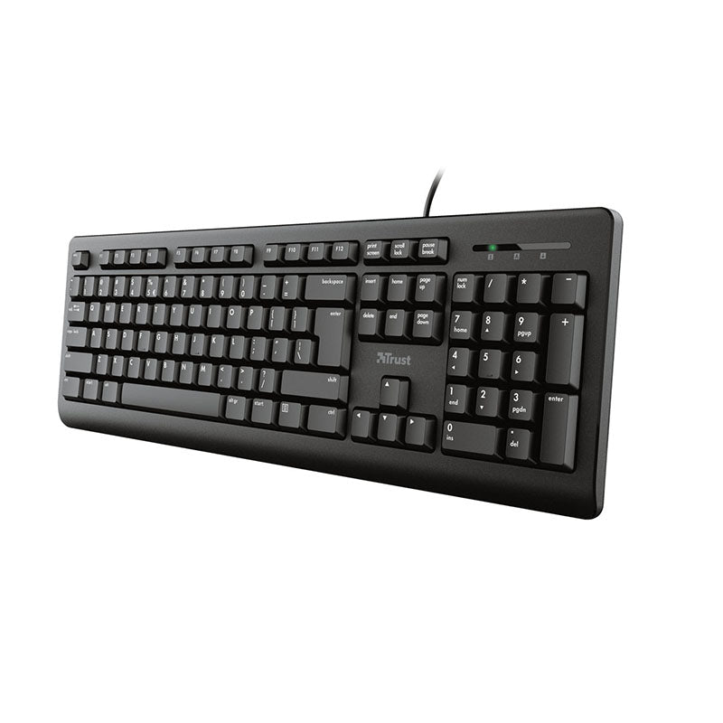 Trust Primo 4-in-1 – Set aus Tastatur, kabelloser Maus, Headset und Mauspad