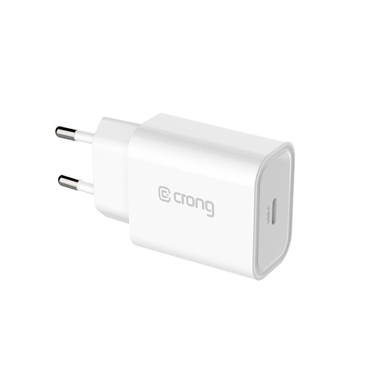 Crong USB-C Travel Charger  Wall charger USB-C Power Delivery 20W (white)