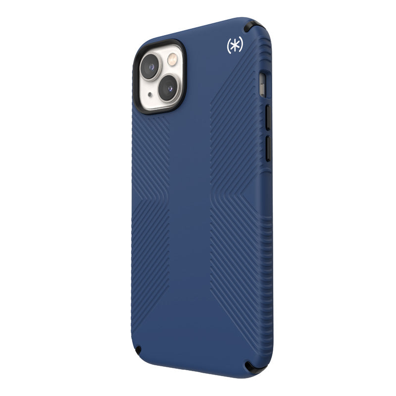 Presidio2 Grip - Case voor iPhone 15 Plus / 14 Plus met MICROBAN-coating (kustblauw / zwart / wit)