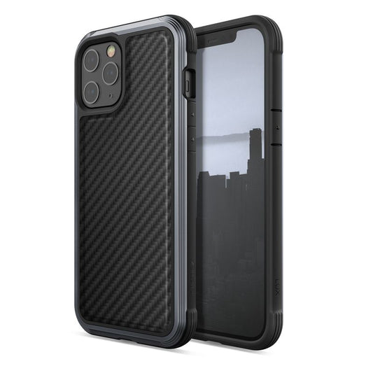 X-Doria Raptic Lux - aluminium behuizing voor iPhone 12 Pro Max (valtest 3m) (zwarte koolstofvezel)