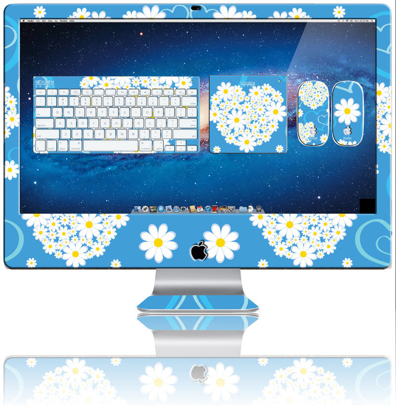 Nexgen-skins met 3D-effect voor iMac 27" (Hearts and Daisies 3D)