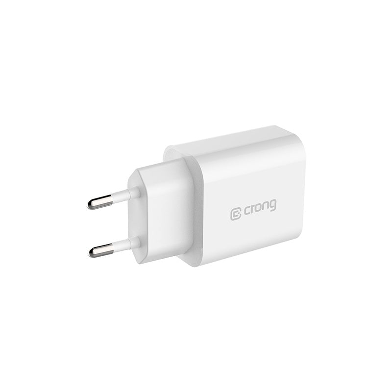 Crong USB-C Travel Charger  Wall charger USB-C Power Delivery 20W (white)