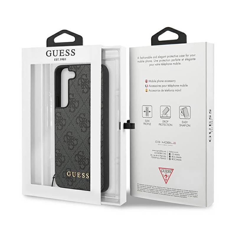 Guess 4G Charms Collection - hoesje voor Samsung Galaxy S23 (grijs)