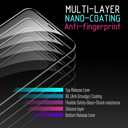 Crong 7D Nano Flexible Glass – Hybrid-Displayschutz mit vollständiger Abdeckung 9H Samsung Galaxy A80 / A90