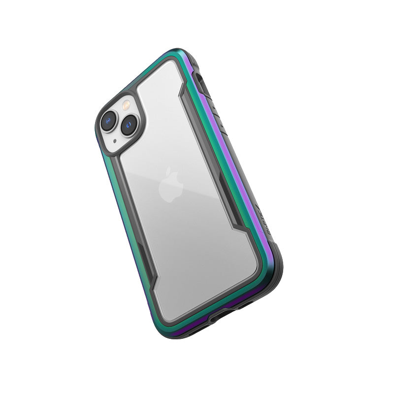 X-Doria Raptic Shield - Aluminum Case for iPhone 14 (Drop-Tested 3m) (Iridescent)