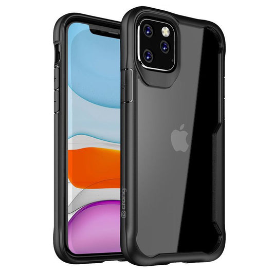 Crong Hybrid Clear Cover - Protective Case for iPhone 11 Pro (Black)