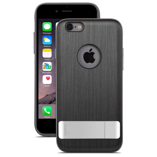 Moshi iGlaze Kameleon - Hardshell hoesje met standaard voor iPhone 6s Plus / iPhone 6 Plus (staal zwart)