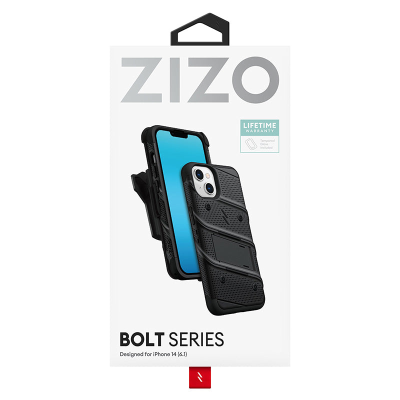 ZIZO BOLT Serie – Hülle für iPhone 14 (Schwarz)