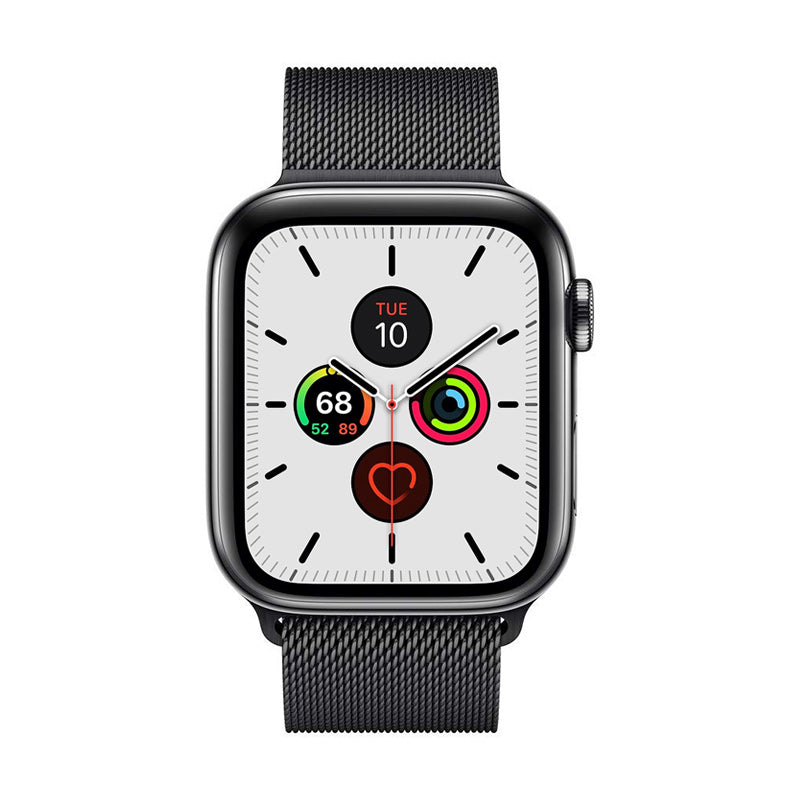 Crong Milano Steel for Apple Watch 42/44/45/49 mm (Black)